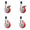 Service Caster 5 Inch 316SS Red Poly Swivel 1-7/8 Inch Expanding Stem Caster Lock Brake, 2PK SS316TTLEX20S514-PPUB-RED-2-S-2-178 - alternate 3